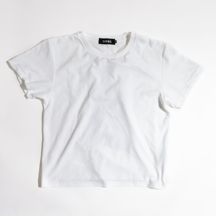 PILE CREW NECK T［Triangle of SHOMA］- White