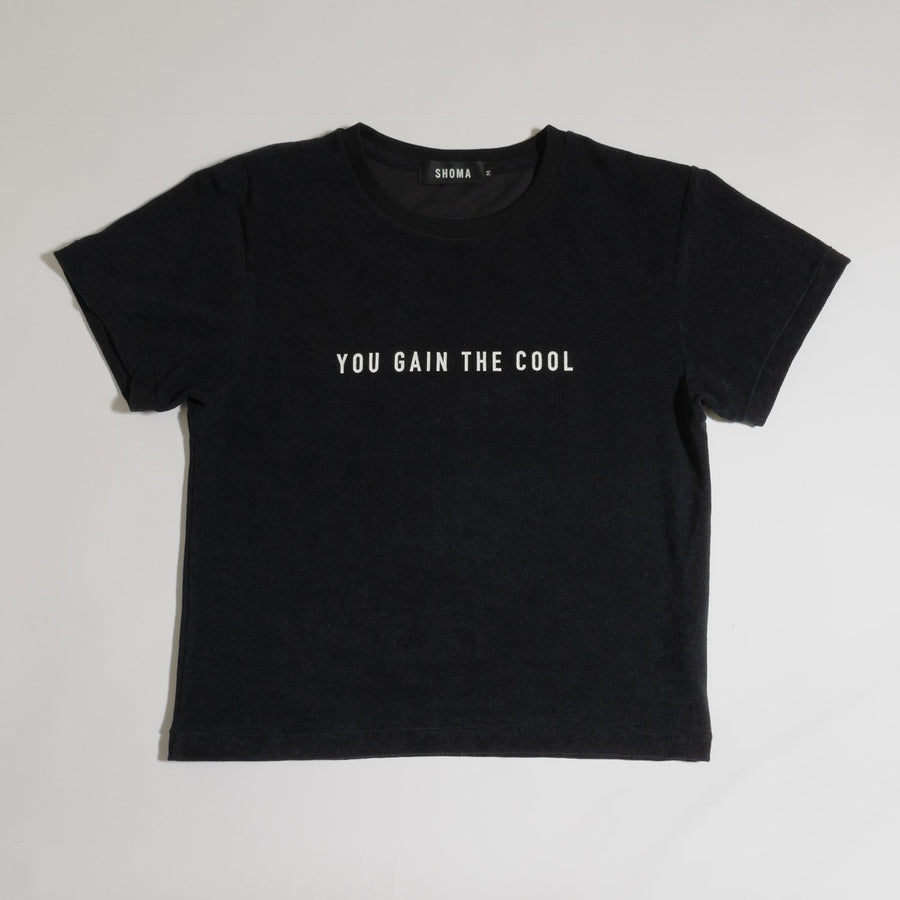 PILE CREW NECK T［YOU GAIN THE COOL］- Black