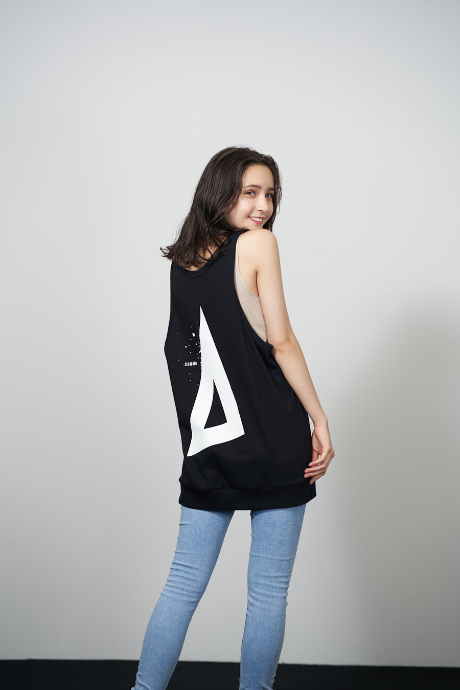 JERSEY ACTIVE TOP［Triangle of SHOMA］- Black
