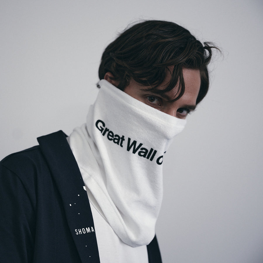 PILE SCARF MASK［Great Wall of Social］- White